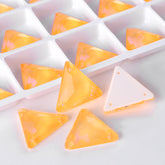 Electric Neon Sunflower Triangle Shape High Quality Glass Sew-on Rhinestones WholesaleRhinestone